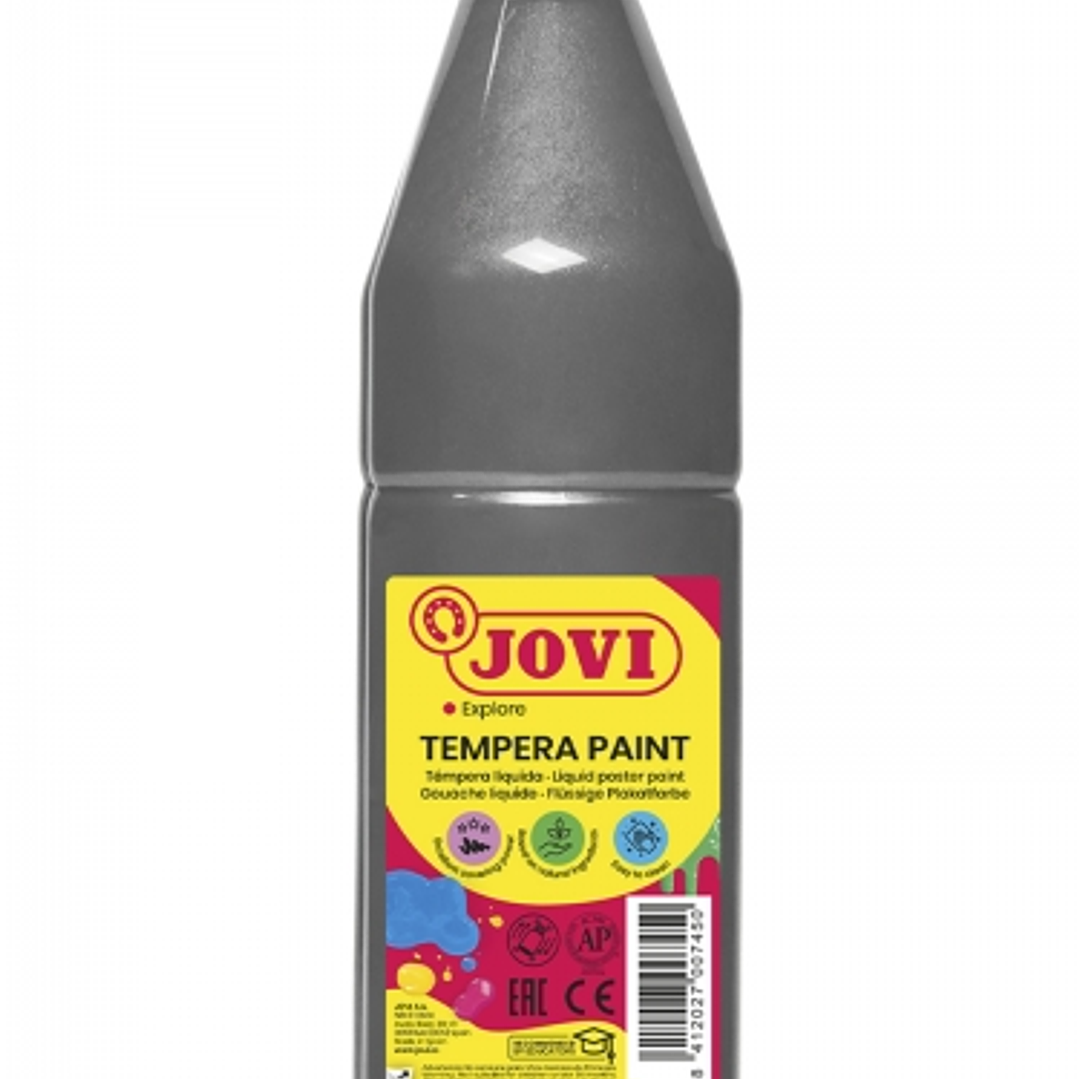 Jovi Tempera Paint Tempera Liquida 500ml - Base Agua - Lista para Usar - Alto Poder Cubriente - Secado Rapido - Excelente Fluidez - Adherencia en Mult 1