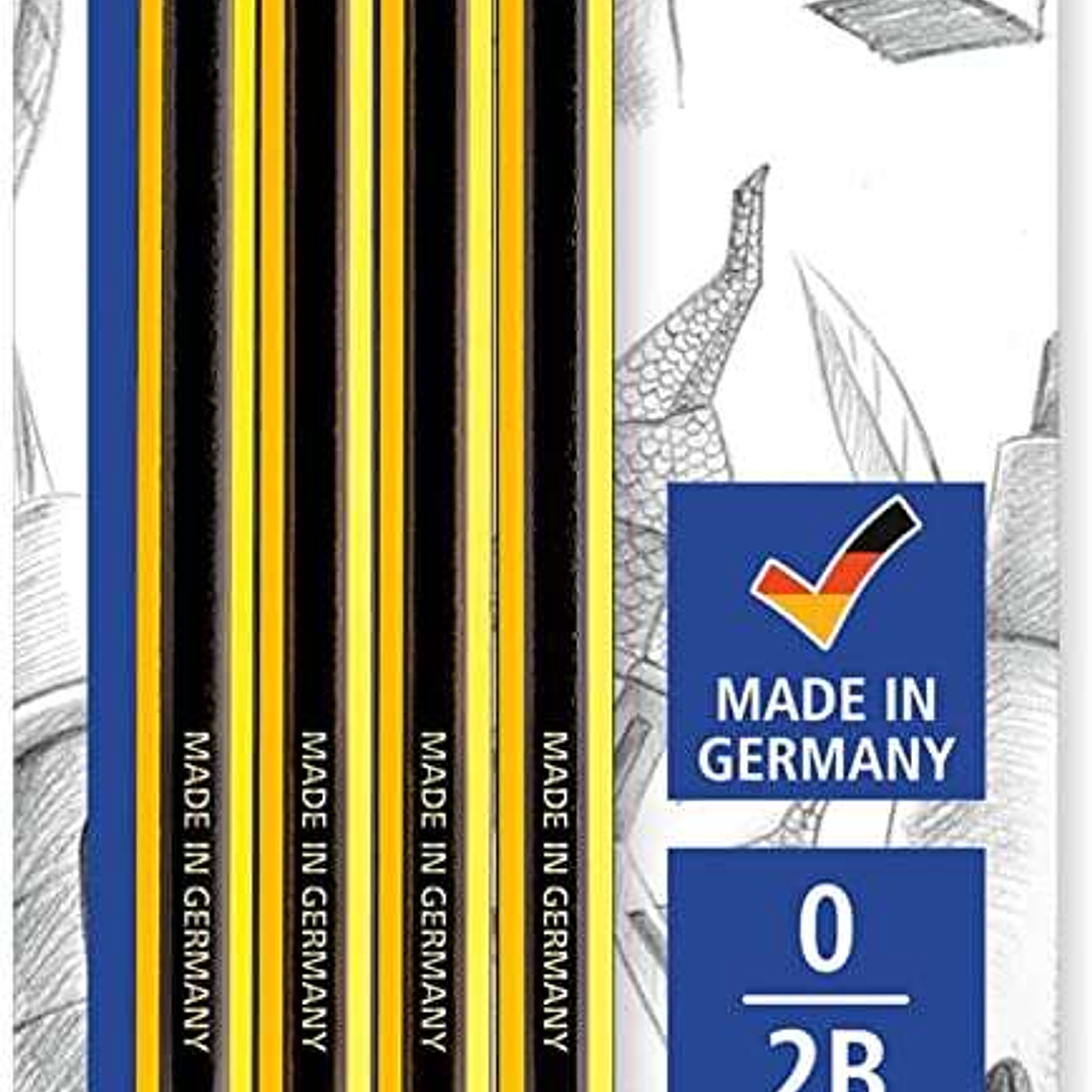 Staedtler Noris 120 Pack de 4 Lapices de Grafito Hexagonales - Graduaciones Surtidas - Resistencia a la Rotura - Madera de Bosques Sostenibles 1