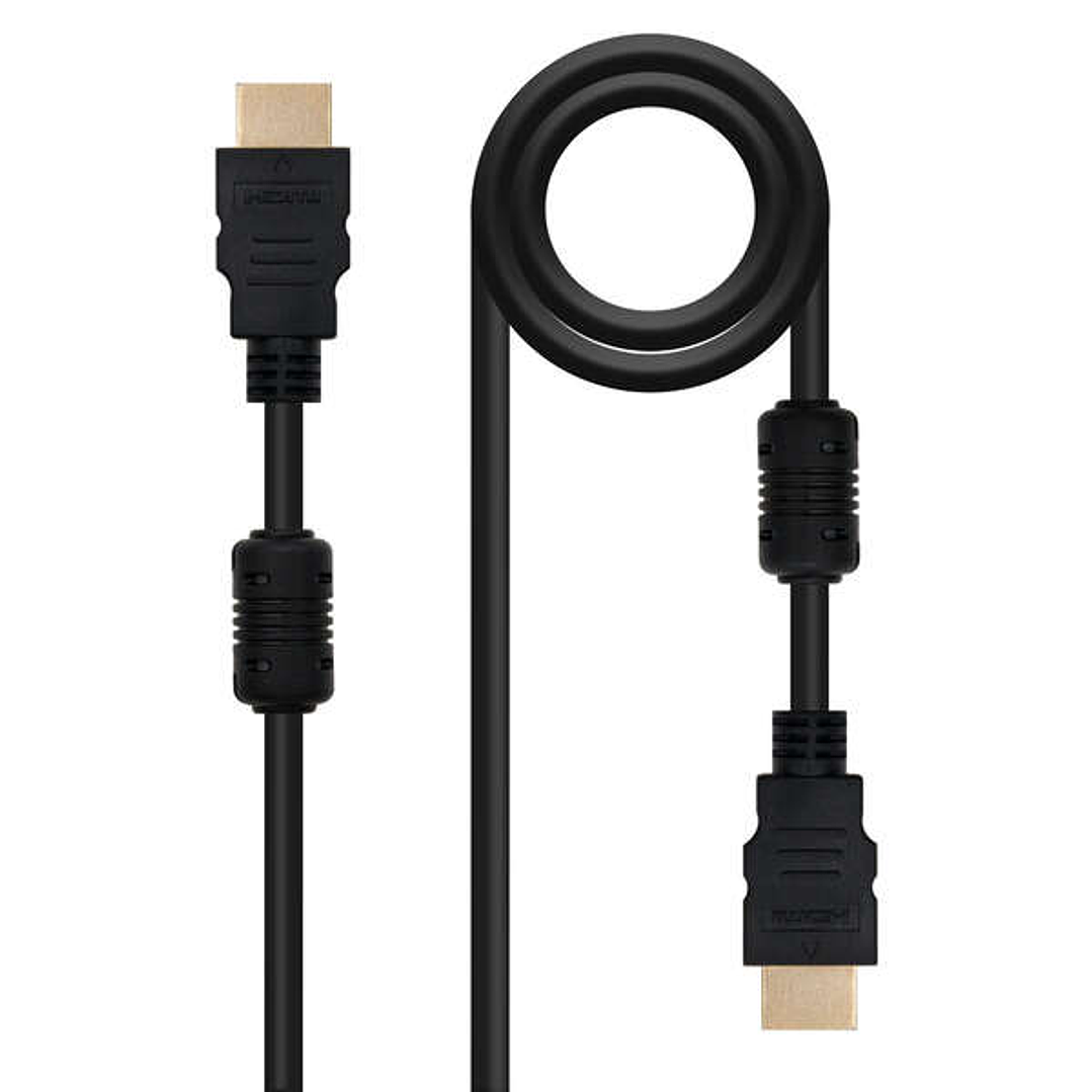 Nanocable Cable HDMI v1.4 con Ferrita Macho a HDMI v1.4 con Ferrita Macho 1.80m - Alta Velocidad - Color Negro 1