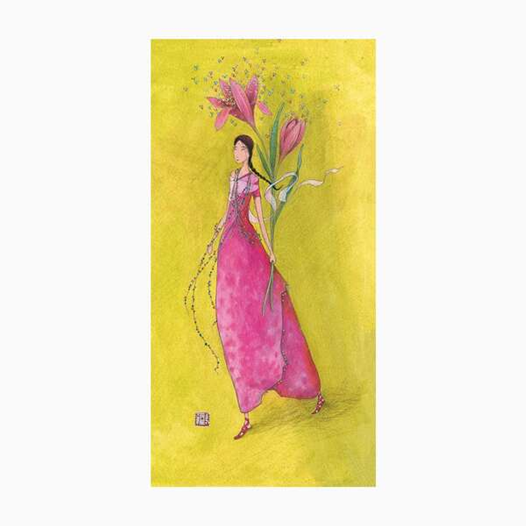 Pictura Gaëlle Boissonnard Tarjeta Doble - Acabado en Barniz de Relieve UV Grueso - Laminado Mate de Tacto Suave - 10.5x21cm - Papel con Certificacion 1