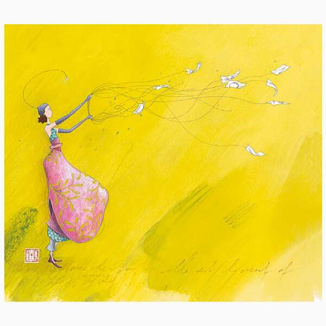 Pictura Gaëlle Boissonnard Tarjeta Doble - Acabado en Barniz de Relieve UV Grueso - Laminado Mate de Tacto Suave - 10.5x21cm - Papel con Certificacion 1