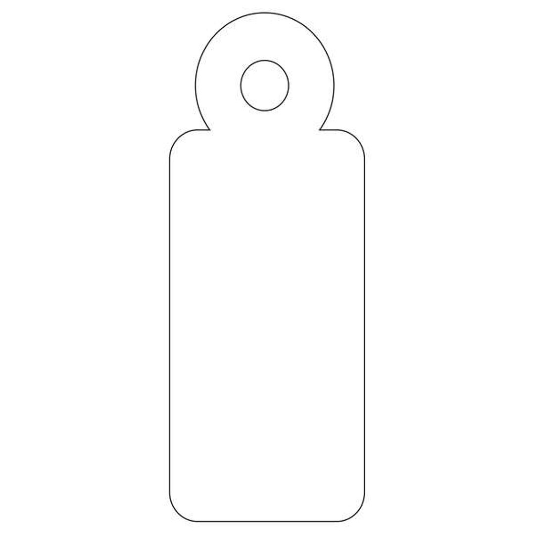 Apli Pack de 200 Etiquetas Colgantes con Hilo 13x34mm - Cartulina de 200 g/m² - Agujero Preperforado - Color Blanco 1