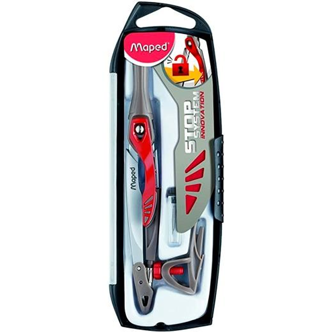 Maped Stop System Innovation Compas con Mina + Pack de Minas + Adaptador 1