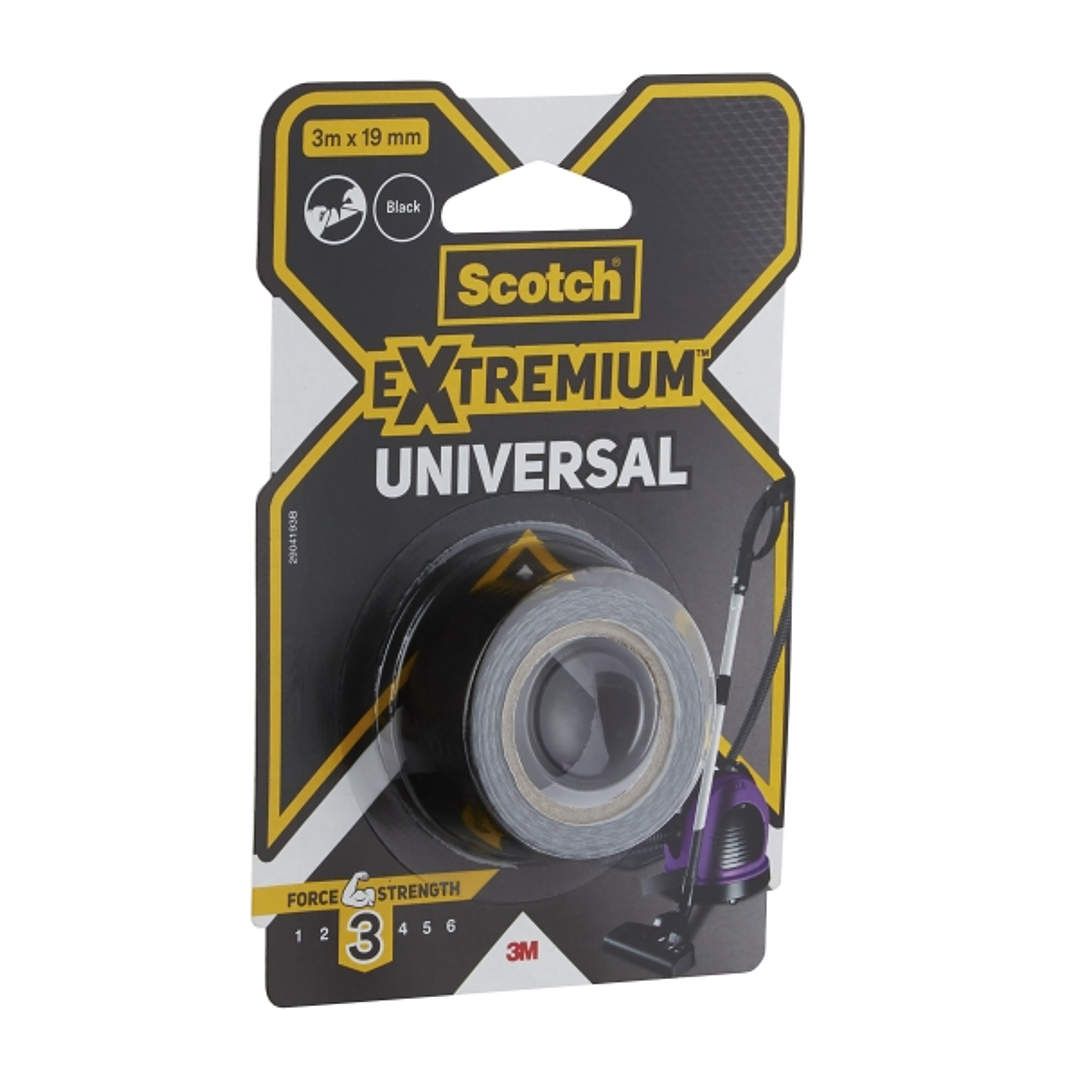 Scotch Extremium Universal Cinta Adhesiva Americana - 3m x 19mm - Color Negro 1