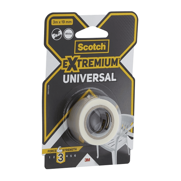 Scotch Extremium Universal Cinta Adhesiva Americana - 3m x 19mm - Color Blanco 1