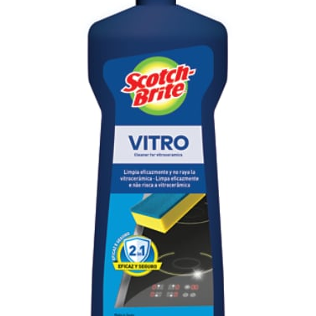 Scotch-Brite Vitro Rejuvenecedor para Placas de Vidrio 250ml - Color Amarillo 1