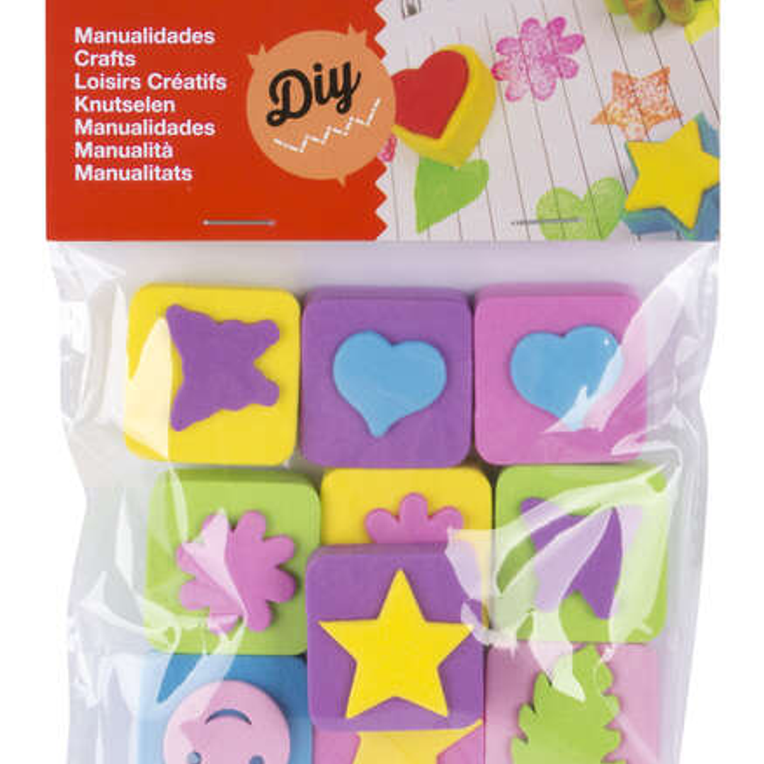 Apli Mini Sellos Goma Eva - 10 U - Ideal para Manualidades y Decoracion 1