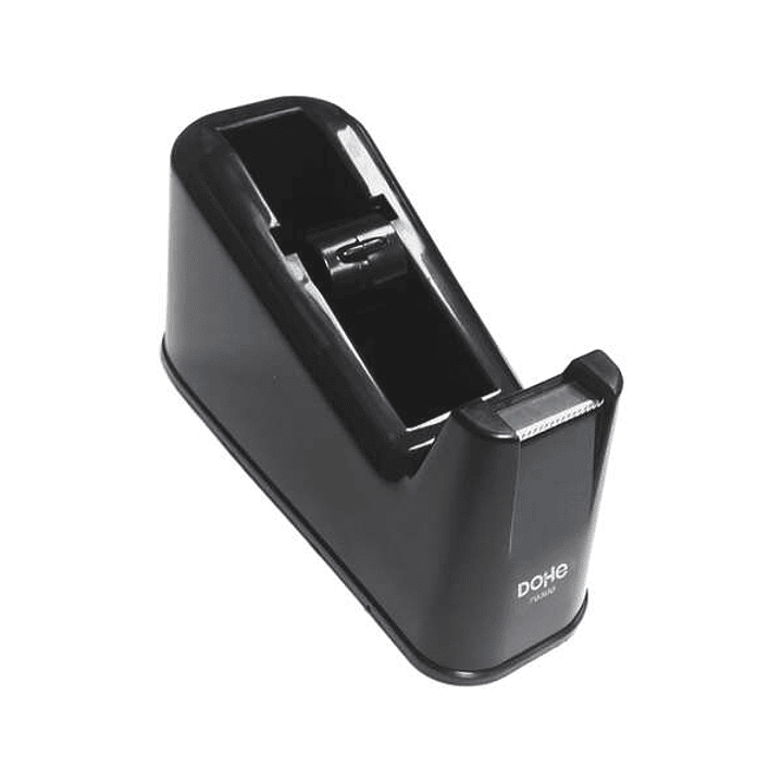 Dohe Portarrollos para Cintas Adhesivas de hasta 19mm y 33 metros - Cilindro Extraible y Base Antideslizante - Cuchilla Metalica de Corte 1