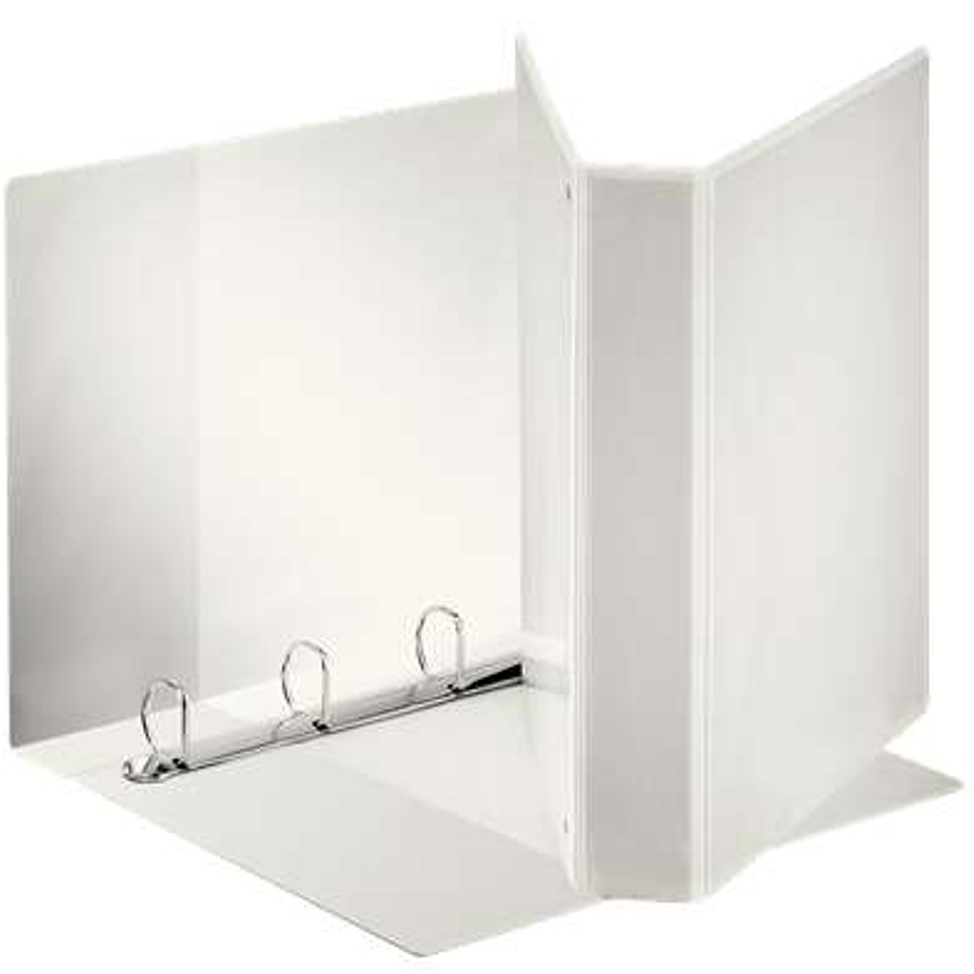 Esselte Canguro Plus Carpeta de Anillas - Formato A4 - Capacidad para 380 Hojas - 4 Anillas de 40mm - Color Blanco 1