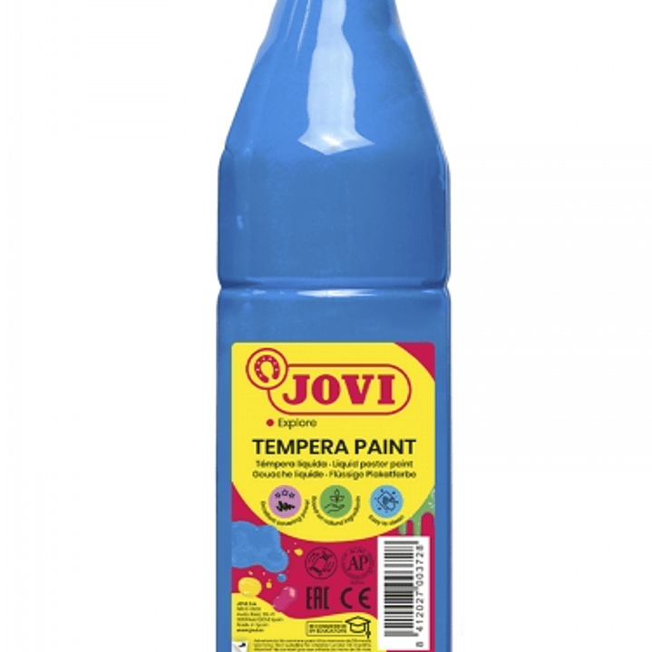 Jovi Tempera Paint Tempera Liquida 500ml - Base Agua - Lista para Usar - Alto Poder Cubriente - Secado Rapido - Excelente Fluidez - Adherencia en Mult 1