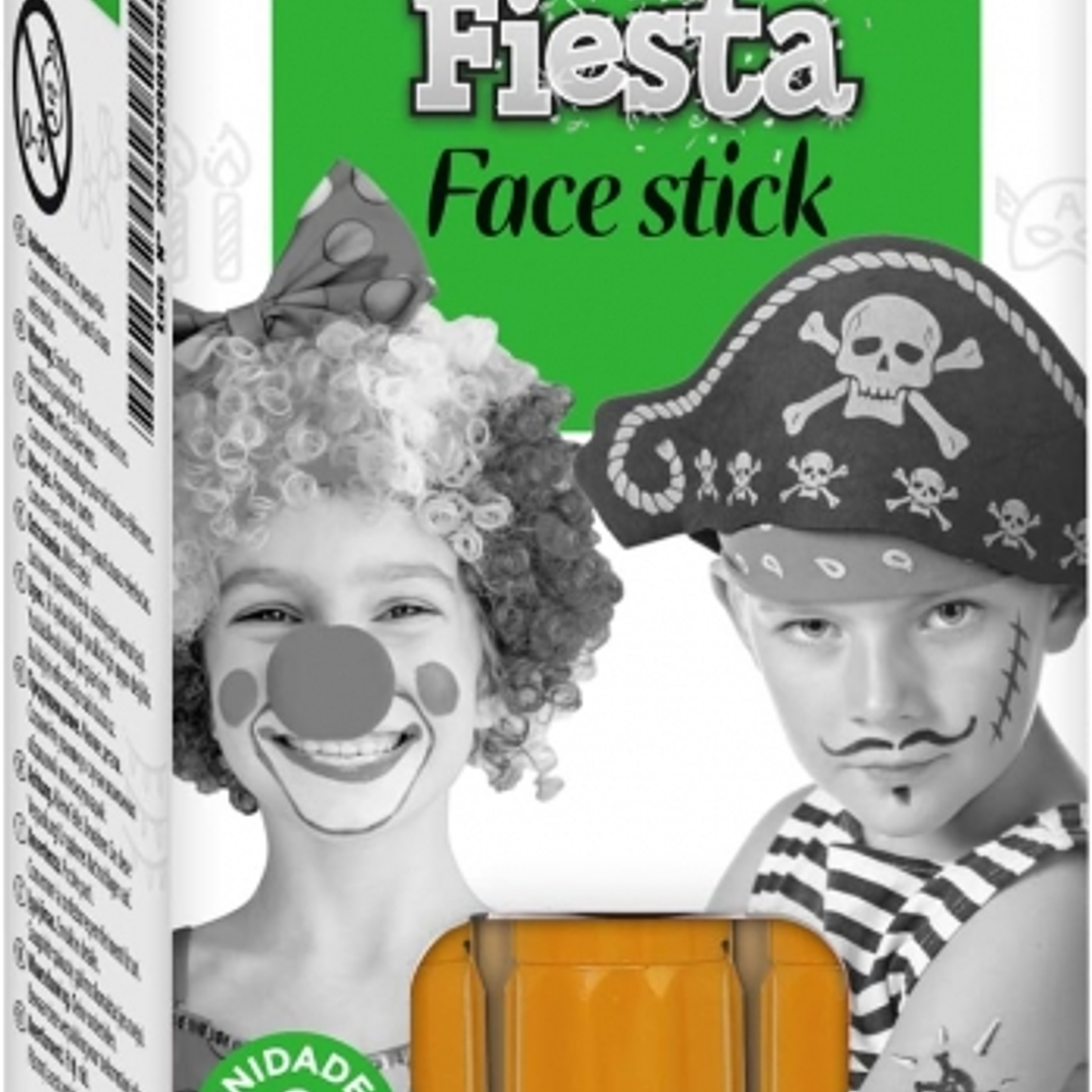 Alpino Fiesta Face Stick Pack con 6 Barritas de Pintura Facial - Sistema Retractil Giratorio - Se Lava con Agua - Testado Dermatologicamente - Color N 1