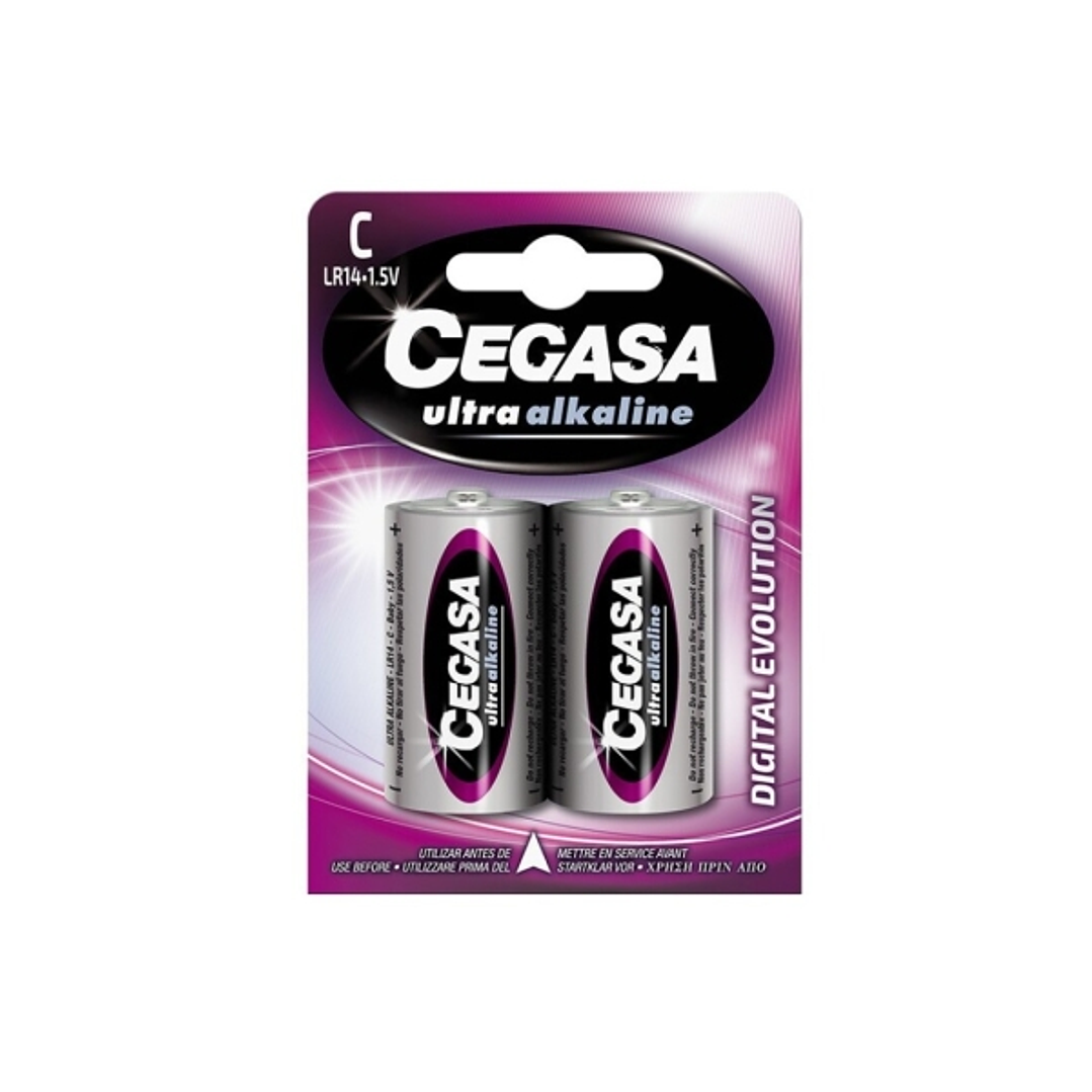 Cegasa Ultra Alcaline Pack de 2 Pilas LR14 C - Alta Tecnologia - Mas Capacidad, Potencia y Rendimiento 1