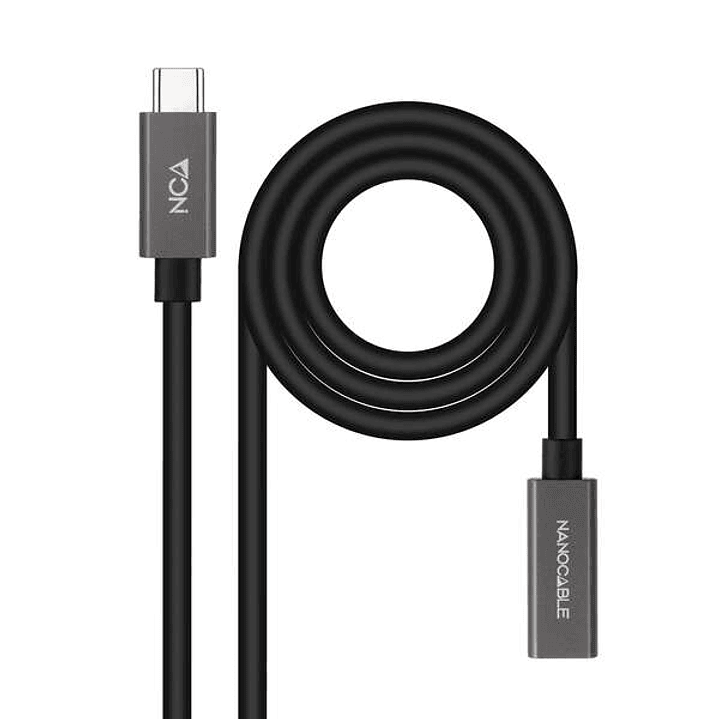 Nanocable Cable USB 3.2 Gen2x2 60W 4K/60Hz USB-C M/H - 1.0m - Color Negro 1