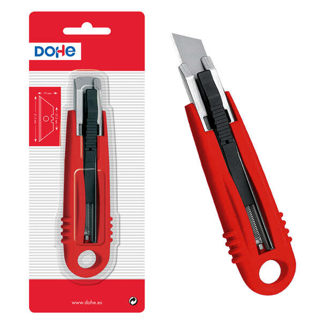 Dohe Cutter Retractil de Plastico - Guia Metalica - Sistema de Seguridad - 150mm de Longitud 1