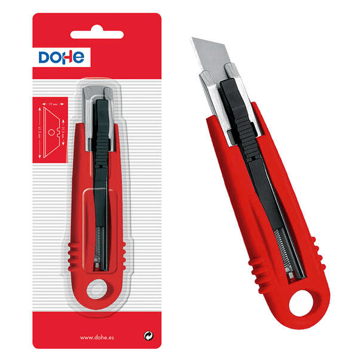 Dohe Cutter Retractil de Plastico - Guia Metalica - Sistema de Seguridad - 150mm de Longitud 1