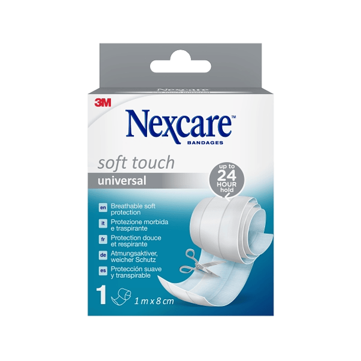Nexcare Universal Flexible Textile Aposito para Cortar - 1m x 8cm - Transpirable - Tacto Agradable - Color Blanco 1