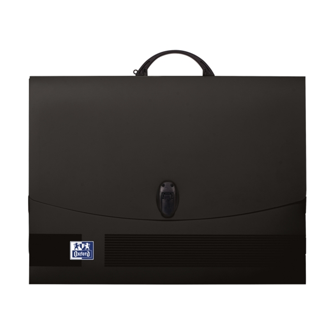 Oxford Carpeta de Dibujo A3 con Cierre y Asa Negra - Tamaño A3 - Cierre Seguro - Asa Resistente - Diseño Elegante 1