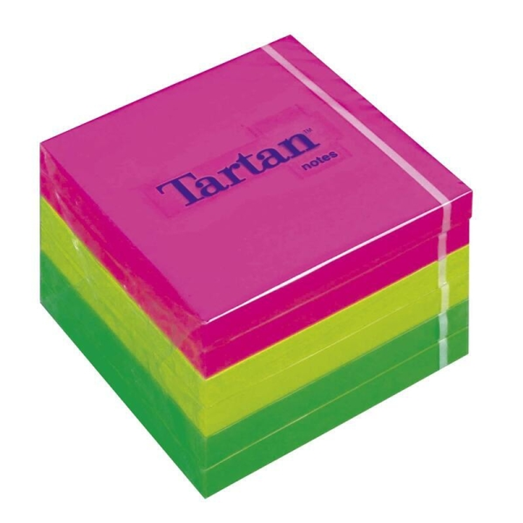 Tartan 7676N Pack de 6 Blocs de 100 Notas Adhesivas Reposicionables 76x76mm - 100% PEFC - Colores Surtidos 1