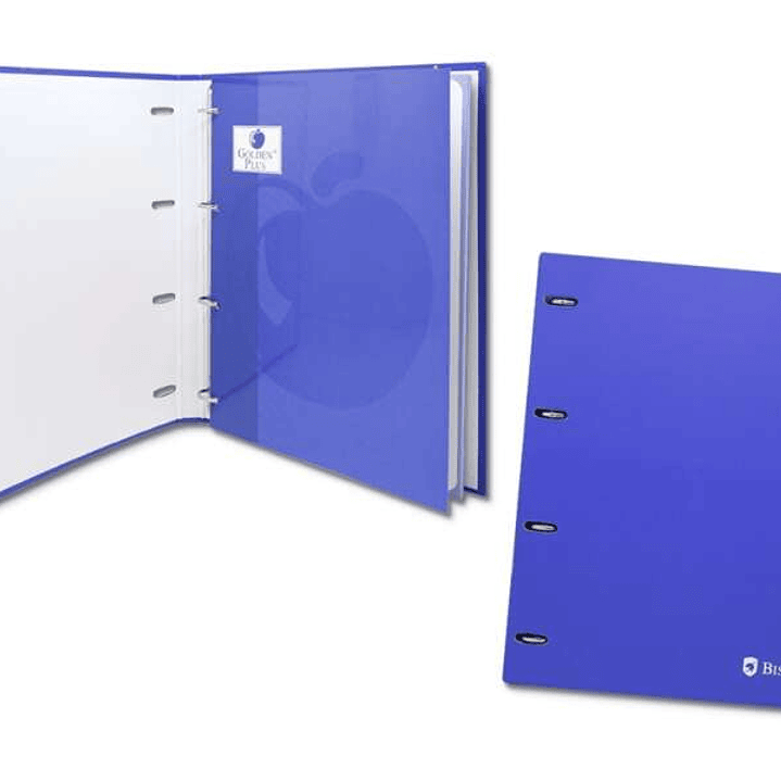 Bismark Carpeta de 4 Anillas con 80 Hojas Cuadricula 4x4 - Formato A4 - Fabricada en Carton - Color Azul 1