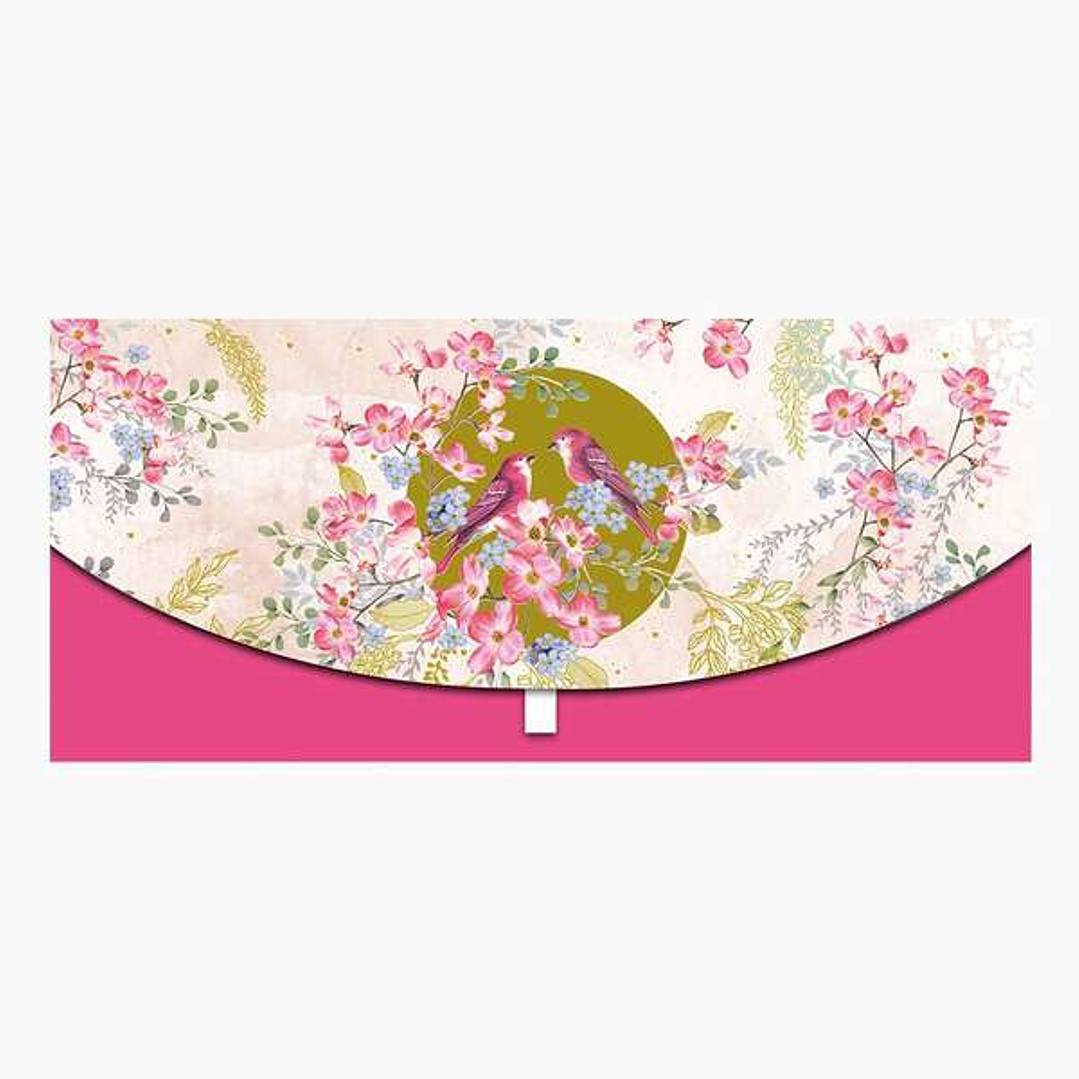 Pictura Tarjeta Money Cards - 21.3x9.6cm - Diseño Tematico de Pajaros y Flores - Incluye Sobre Blanco - Certificacion FSC 1