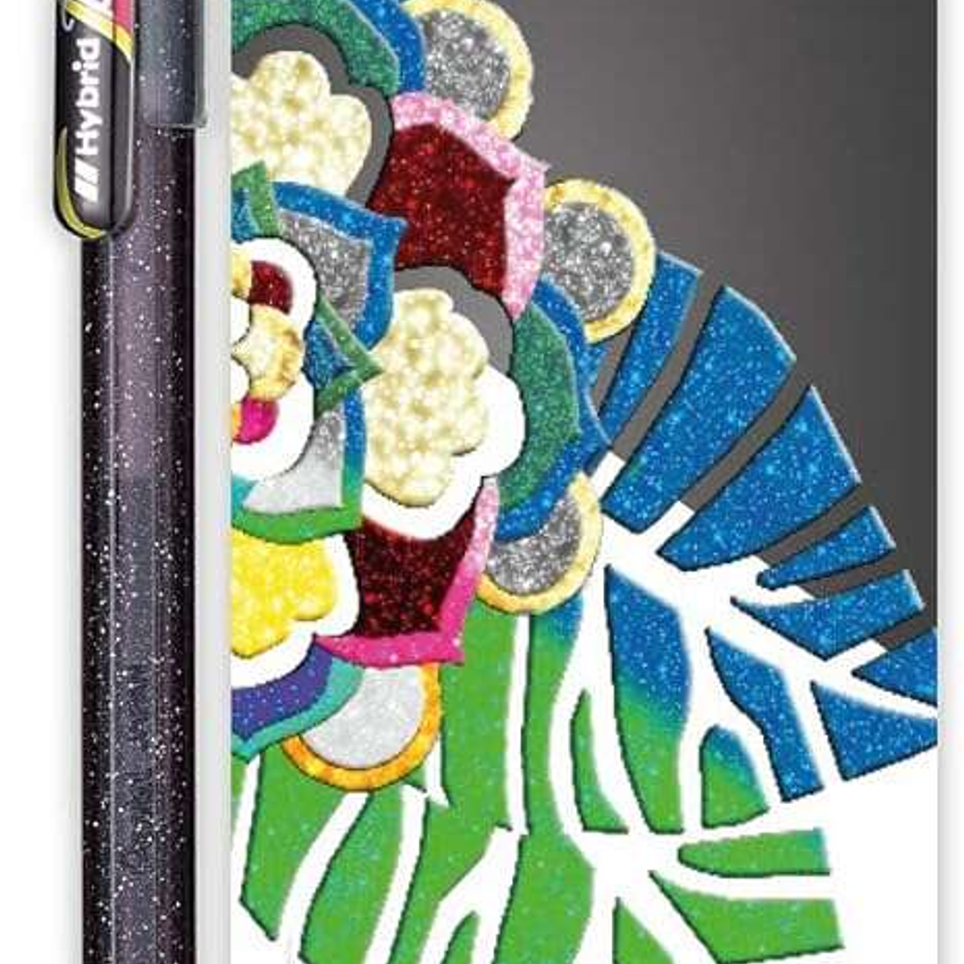 Pentel Hybrid Dual Metallic Pack de 4 Boligrafos de Bola con Tinta Gel Brillante - Punta 1mm - Trazo 0.5mm - Colores Brillantes Surtidos 1