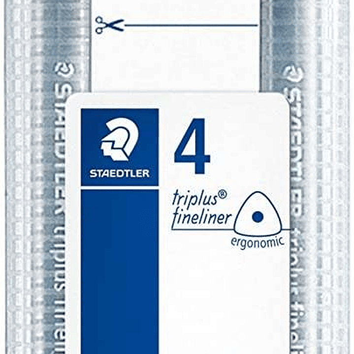 Staedtler Triplus Fineliner 334 Pack de 4 Rotuladores de Punta Fina - Trazo 0.3 mm Aprox - Tinta Base de Agua - Colores Surtidos 1