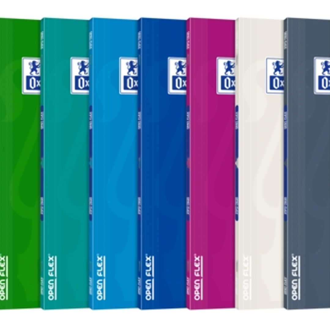 Oxford Openflex Libreta Grapada Tapa Plastico A4+ Seyes - Resistente Tapa de Plastico - Formato A4+ - Hojas con Lineas Seyes - con Margen 1