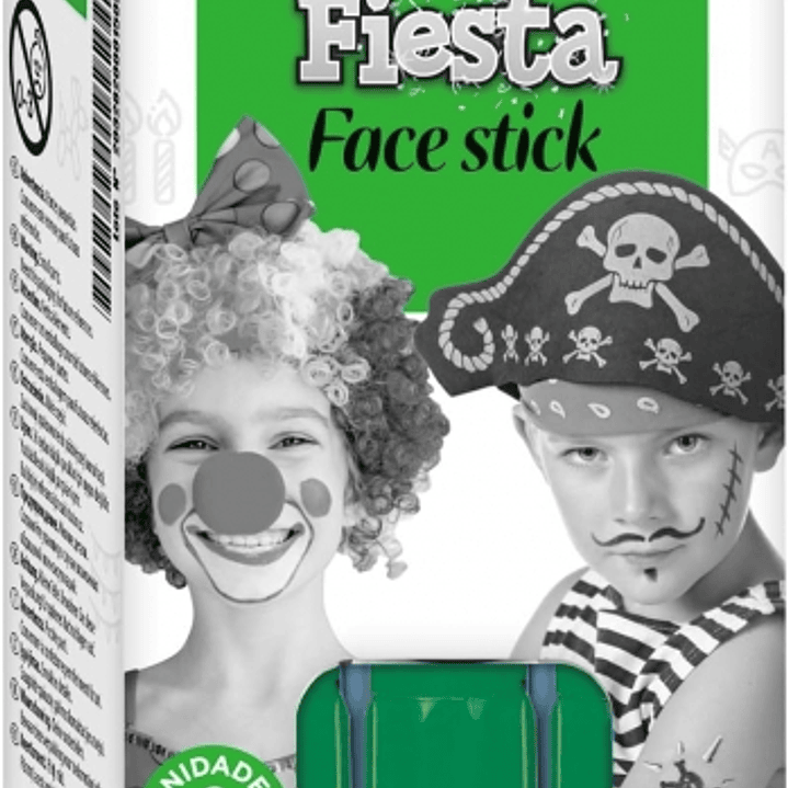 Alpino Fiesta Face Stick Pack con 6 Barritas de Pintura Facial - Sistema Retractil Giratorio - Se Lava con Agua - Testado Dermatologicamente - Color V 1