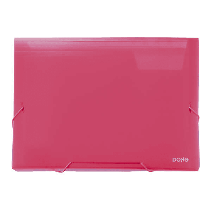 Dohe Clasificadores Acordeon de 13 Departamentos - Tamaño A4 Apaisado - Fabricados en Polipropileno Translucido de 700 Micras - con Cierre de Gomas 1