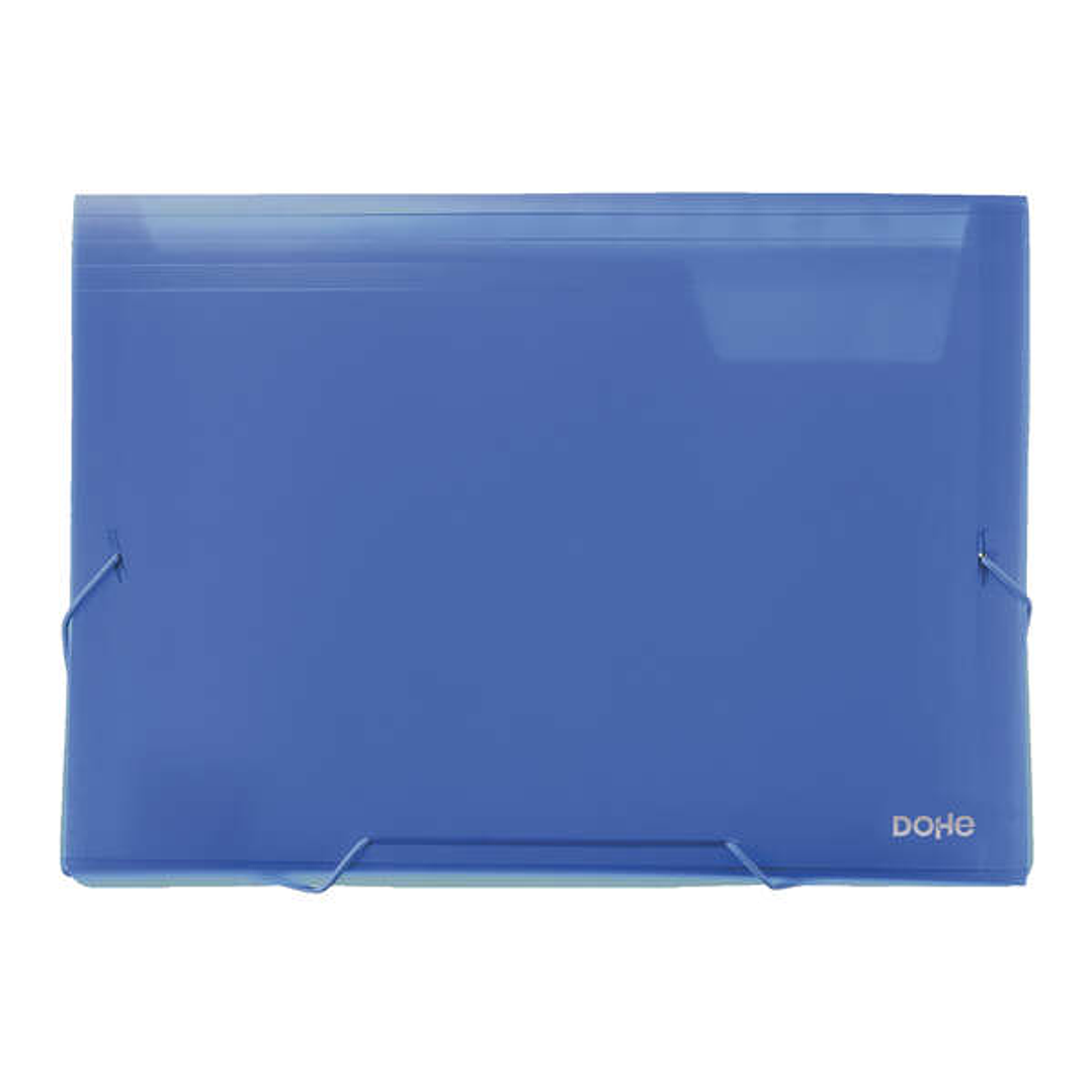 Dohe Clasificadores Acordeon de 13 Departamentos - Tamaño A4 Apaisado - Fabricados en Polipropileno Translucido de 700 Micras - con Cierre de Gomas 1