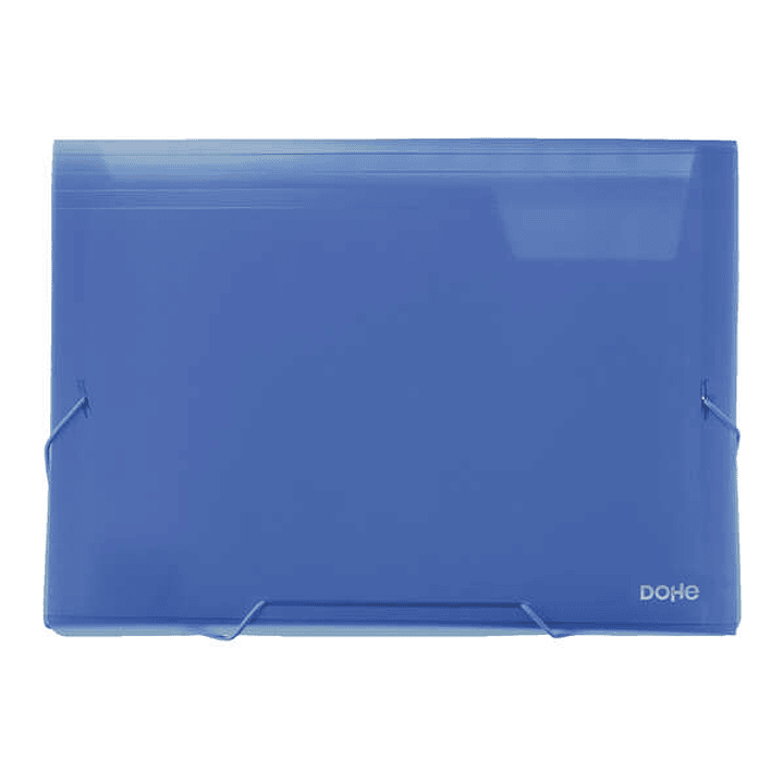 Dohe Clasificadores Acordeon de 13 Departamentos - Tamaño A4 Apaisado - Fabricados en Polipropileno Translucido de 700 Micras - con Cierre de Gomas 1