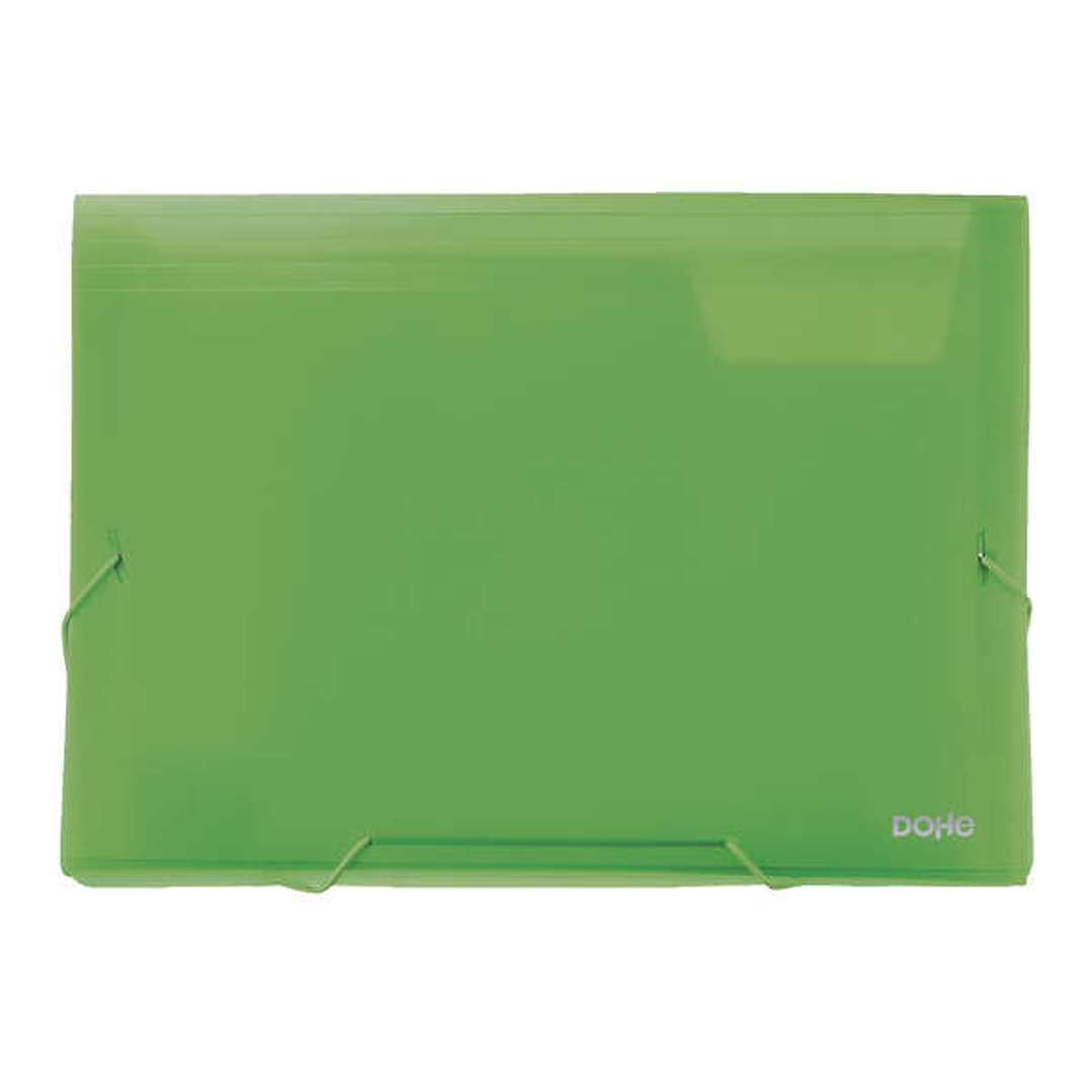 Dohe Clasificadores Acordeon de 13 Departamentos - Tamaño A4 - Fabricados en Polipropileno Translucido de 700 Micras - con Cierre de Gomas 1