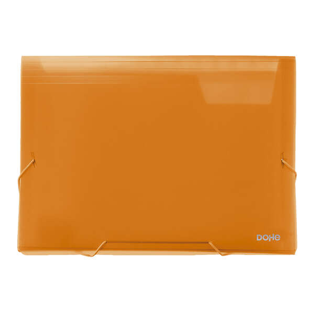 Dohe Clasificadores Acordeon de 13 Departamentos - Tamaño A4 Apaisado - Fabricados en Polipropileno Translucido de 700 Micras - con Cierre de Gomas 1