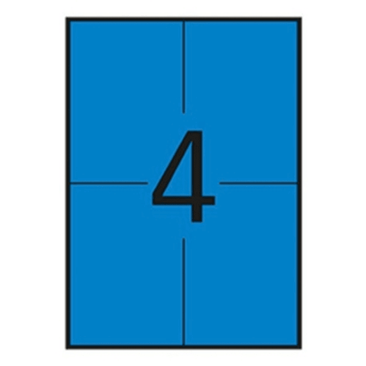 Apli Etiquetas Azules Permanentes 105.0 x 148.0mm 20 Hojas 1