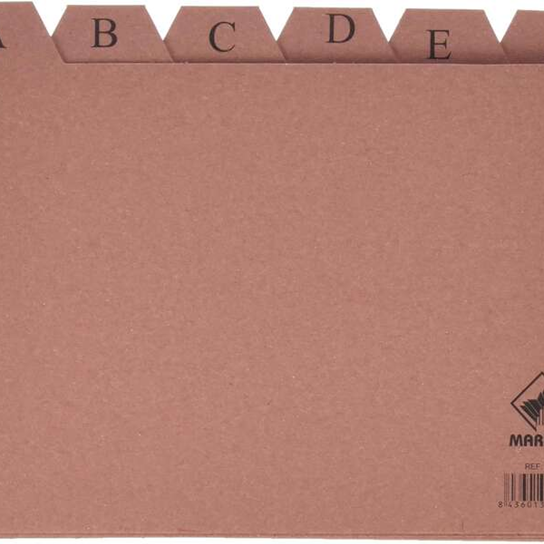Mariola Indice A-Z Nº5 para Fichero - Medidas 215x160mm - Color Marron 1