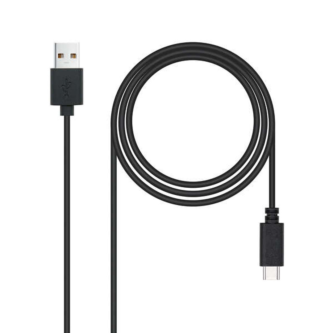 Nanocable Cable USB 2.0 3A USB-C Macho a USB-A Macho 3m 1