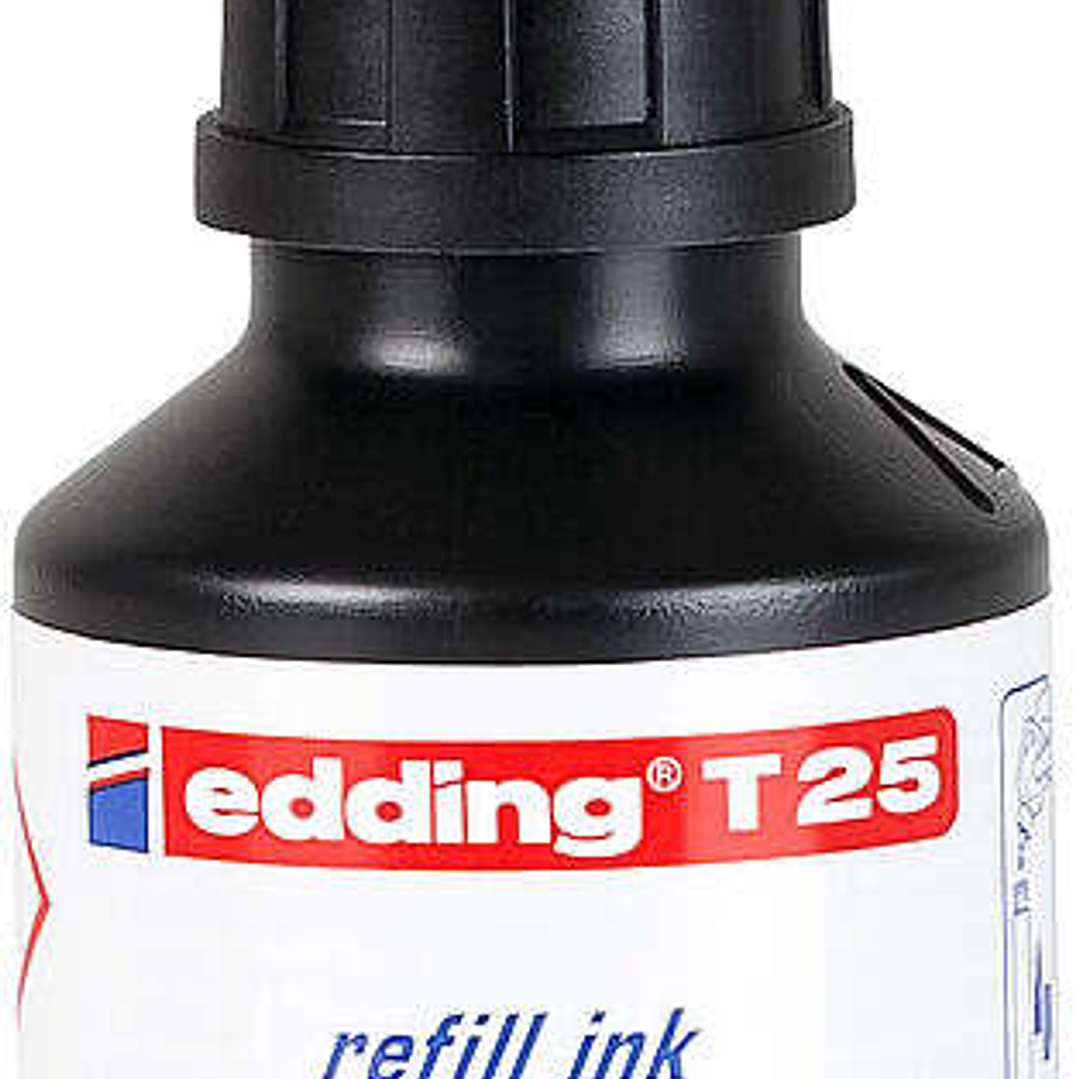 Edding T25 Bote de Recarga para Rotulador Permanente - Capacidad 30ml - Color Negro 1