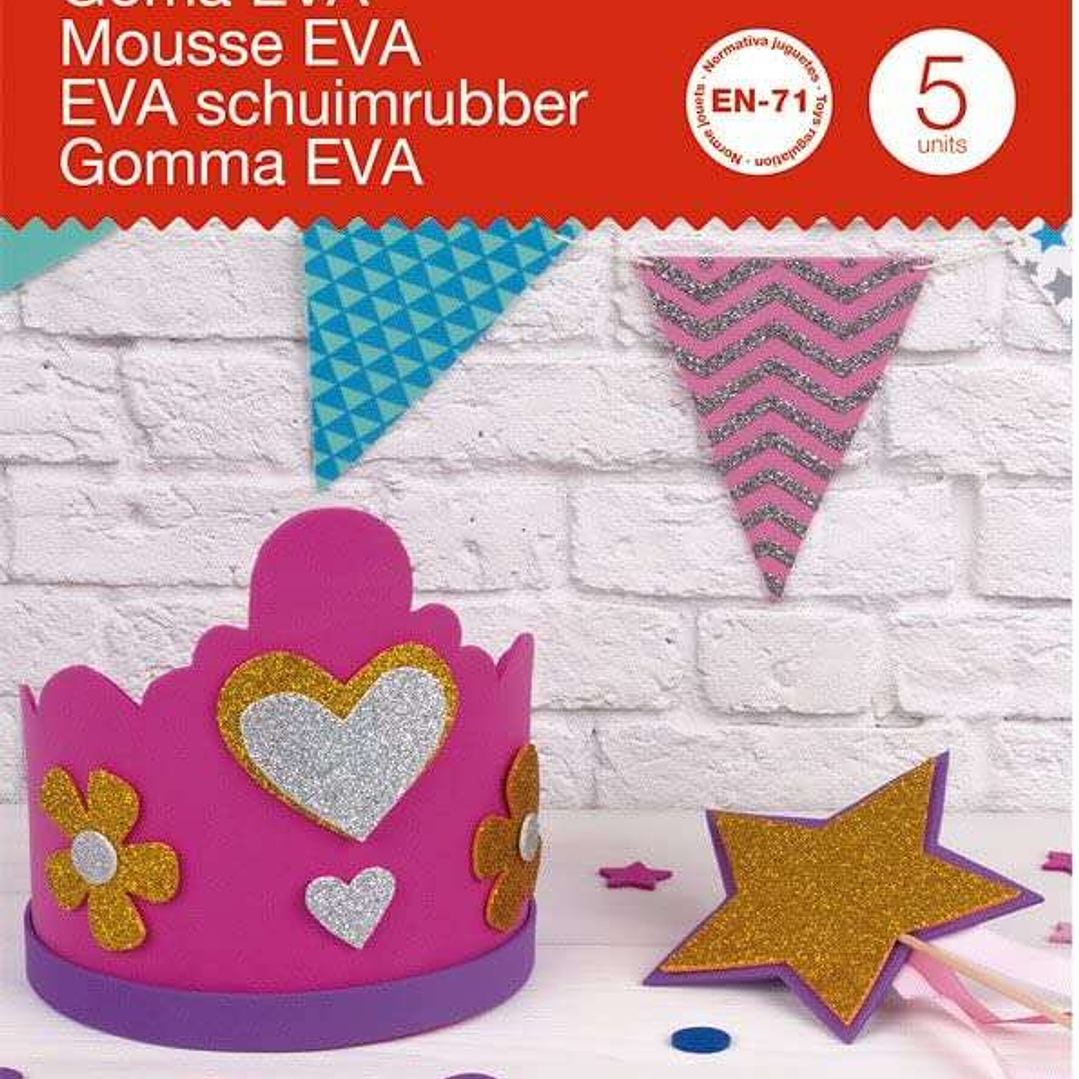 Apli Pack de 5 Goma Eva 600 x 400 mm - Grosor 2 mm - Impermeable - Moldeable al Calor - Color Blanco 1