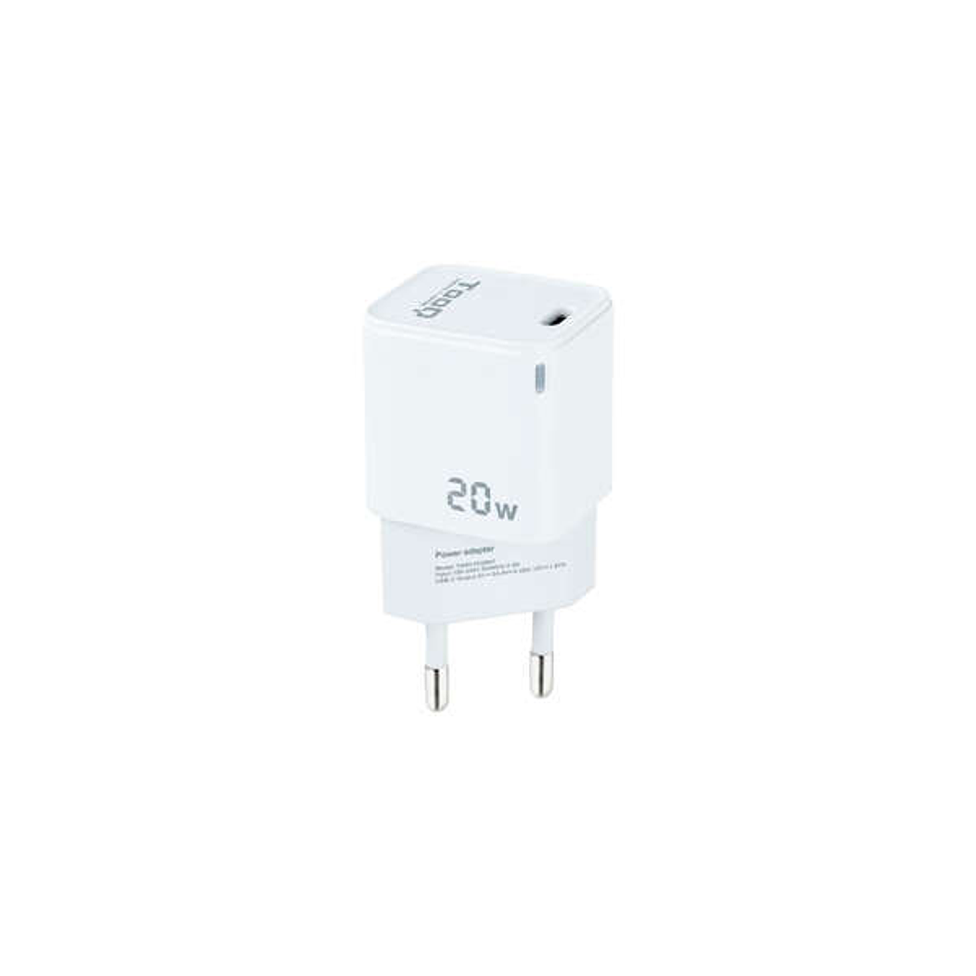 Tooq Cargador de Pared USB-C/PD 20W - Color Blanco 1