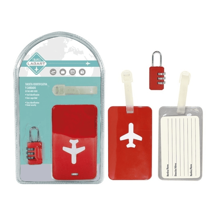 Lagart Pack con Tarjeta Identificativa y Candado de Combinacion 1