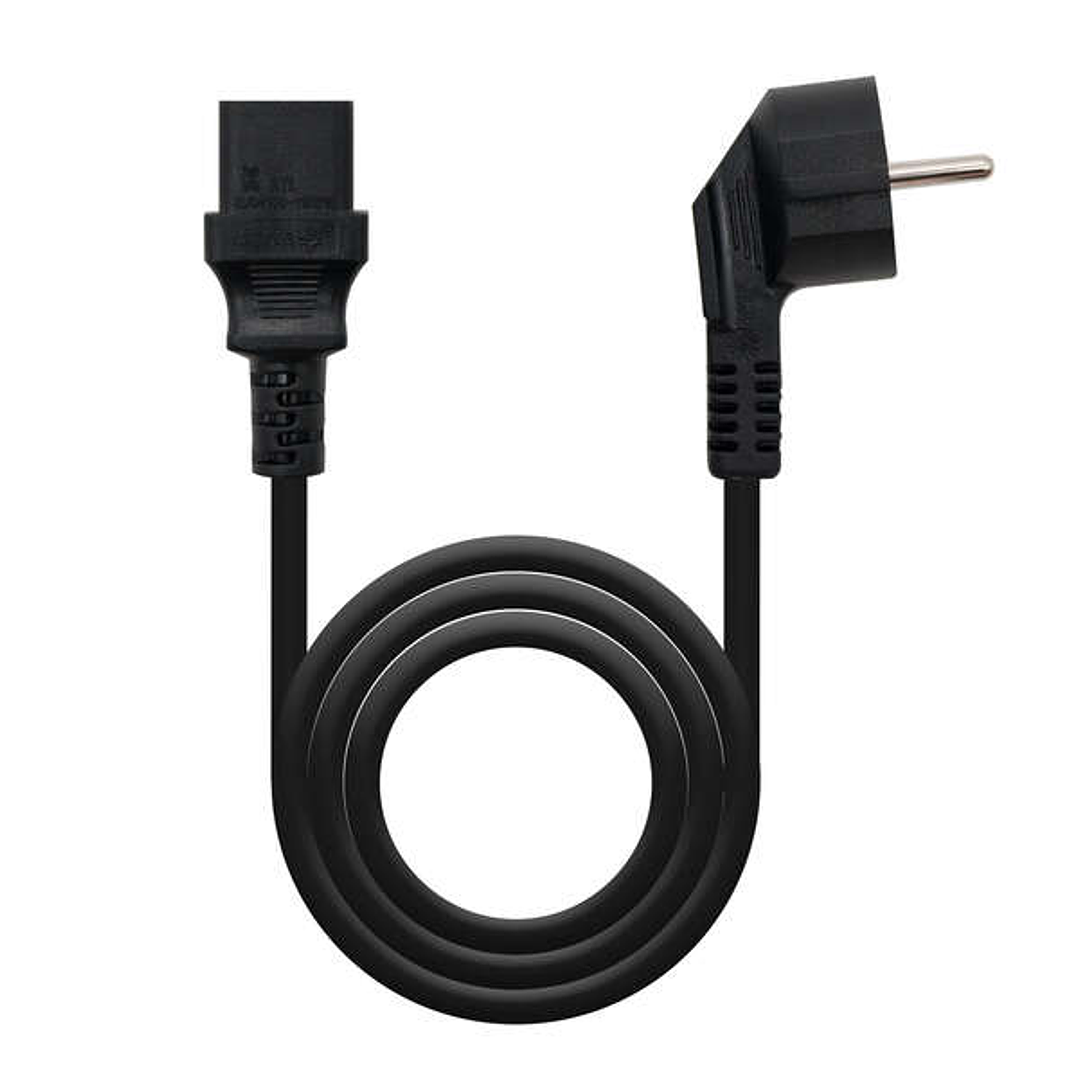 Nanocable Cable de Alimentacion CPU - Shucko CEE7 Macho a C-13 Hembra 1.50m - Color Negro 1
