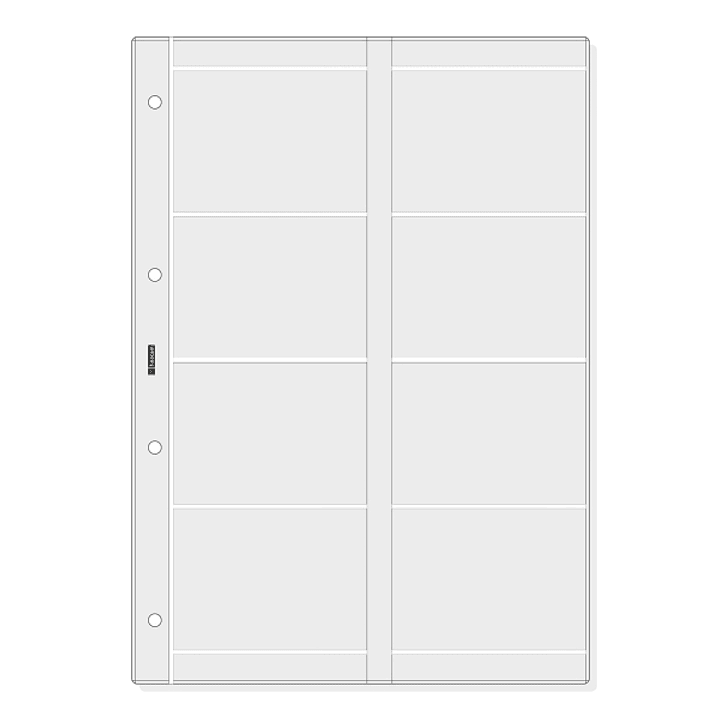 Finocam R4066 Pack de 6 Fundas Portatarjetas para Agendas Open - Formato A4 - 210x2x297mm - PVC - Color Gris Claro 1