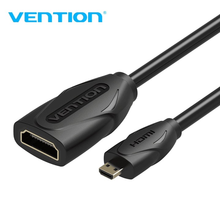 Vention CableTech Micro HDMI Cable de Alta Calidad - Cobre Libre de Oxigeno - 34AWG - Color Negro 1