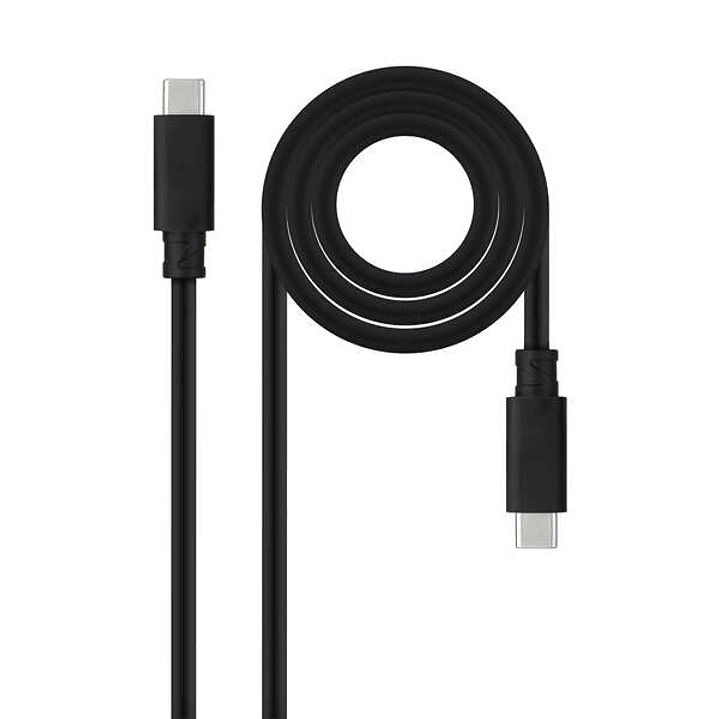 Nanocable Cable USB 3.1 Gen2 5A USB-C/M-USB-C/M 0.5m - Color Negro 1