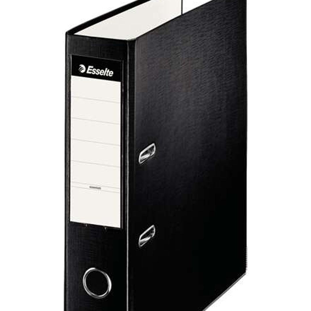 Esselte Archivador de Palanca - Formato Folio - Lomo 75mm - Capacidad para 500 Hojas - Color Negro 1