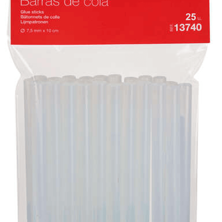 Apli Pack de 25 Barras Termofusibles Ø7.5mmx10cm - Precision y Limpieza en tus Trabajos - No Gotea - Compatible con Pistolas Ø7.5mm 1