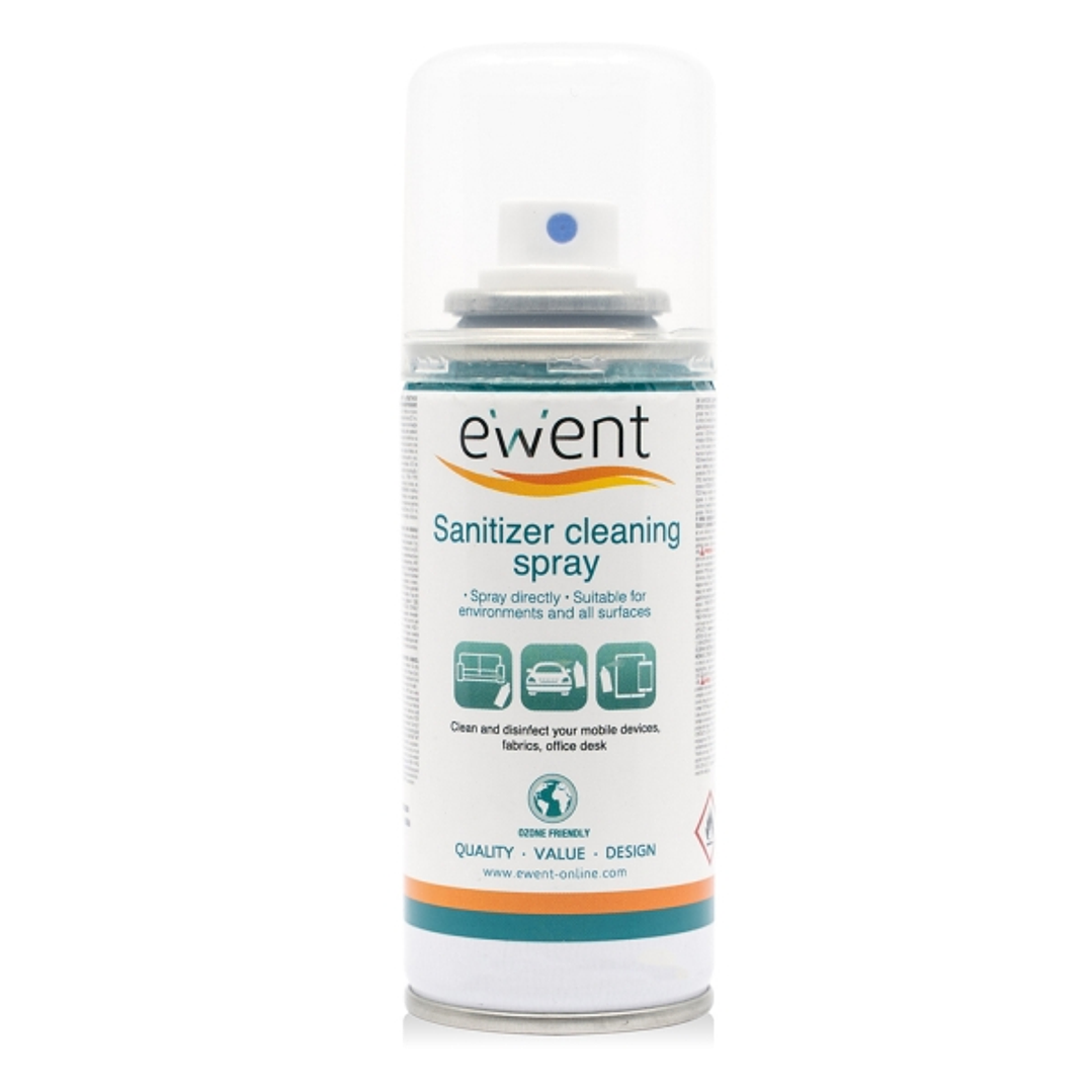 Ewent Spray Desinfectante para Superficies - 400ml - Formula con Detergente - Antiolores - Color Transparente 1