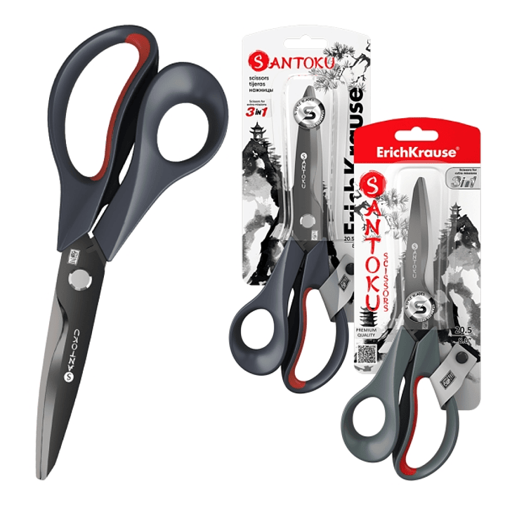 Erichkrause Santoku Multifuncional 3 en 1 Tijeras 20.5cm - Permite Cortar Facilmente Cordeles, Cuerdas, Alambres y Tallos de Plantas - Cortaalambres I 1