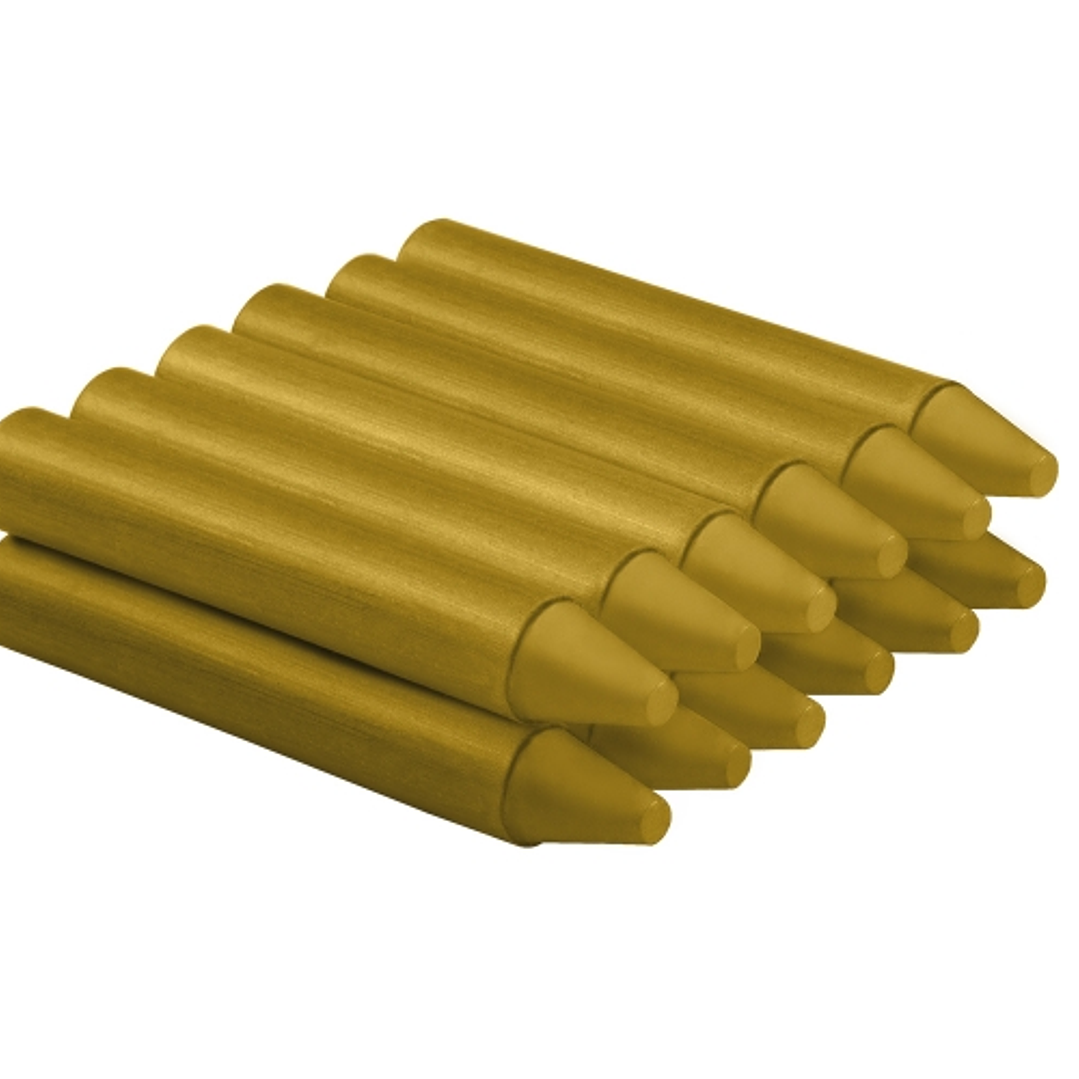 Jovi Estuche de 12 Ceras - No Manchan - No Huelen - Resistentes - Deslizan Bien - Faciles de Afilar - Desarrollan Motricidad Fina - Color Oro 1