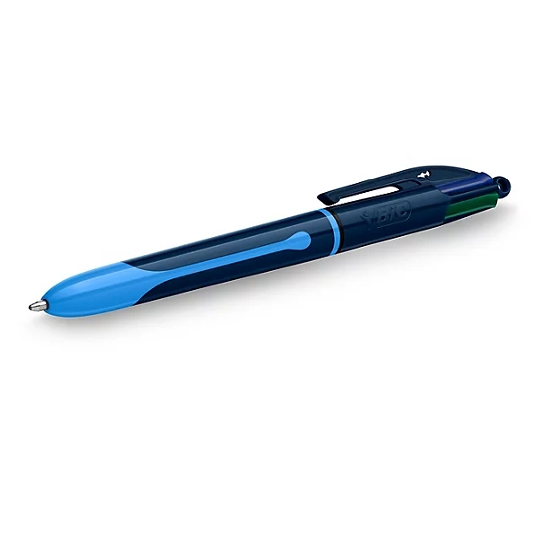 Bic 4 Colours Smooth Drop Boligrafo de Bola Retractil - Punta Media de 1.0mm - Escritura un 40% mas Suave - 4 Colores 1